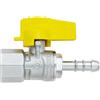 F.I.V. Rubinetto Gas a Sfera Femmina Diritto con Portagomma FIV 1/2 x 14 mm - Metano 1/2" x 14 mm - Metano