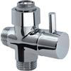 GEDY Deviatore Acqua a 2 Vie a Cartuccia per Colonna Doccia Cross Easy 00 Cromo Cromo