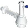 L.B. PLAST Sifone per Lavello a Fiasca a 1 Via con Attacco Lavastoviglie 1 1/2 x 40 mm 1"1/2" x 40 mm