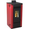 LINEA VZ Stufa a Pellet Ventilata Roxy 1-8 kW 7.87 - Bordeaux Kw 7.87 - Bordeaux