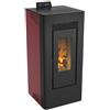 LINEA VZ Stufa a Pellet Ventilata Canalizzata Clever 1-12 C Kw 11.61 - Bordeaux Kw 11.61 - Bordeaux
