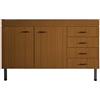 M10 Mobile Sottolavello Teak con 4 Cassetti per Lavello Inox 120x50 cm - DX 120x50 cm - Dx