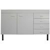 M10 Mobile Sottolavello Bianco con 4 Cassetti per Lavello Inox 120x50 cm - Destra 120x50 cm - Dx