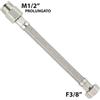 MADE IN ITALY Flessibile in Acciaio Inox M1/2 Prolungato x F3/8 50 cm - DN10 50 cm - DN10