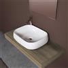 MOOD CERAMIC Lavabo da Appoggio in Ceramica SPR Oval 56 56,5 x 43 x 15 cm 56,5 x 43 x 15 cm