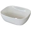 MOOD CERAMIC Lavabo da Appoggio in Ceramica SPR Oval 50, 49,5 x 40 x 14,5 cm 49,5 x 40 x 14,5 cm
