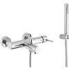 OIOLI Miscelatore Vasca Esterno Micro Cromo + Set Doccetta Cromo + Set Doccetta