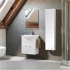 SAVINIDUE Composizione Mobile da Bagno Emma Sospesa Bianco Lucido - cm 55 Bianco Lucido - cm 55