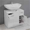 SAVINI INDUSTRIA ARREDO BAGNO Mobile Copricolonna Con Cassetti Laccato Bianco Laccato bianco