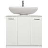 SAVINI INDUSTRIA ARREDO BAGNO Mobile Copricolonna con Ante Laccato Bianco Laccato bianco