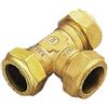 TIEMME Tee con 3 Dadi a Compressione con Ogiva in Ottone per Tubo Rame Tiemme 22 x 22 x 22 22 x 22 x 22