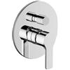 TEOREMA Piastra e Leva per Incasso Doccia con Deviatore Vie Rotativo Goodlife Cromo 2/3 Vie 2/3 Vie