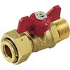 TIEMME Valvola a Sfera Diritta Maschio con Girello 1/2 M ISO7 x 3/4 F 1/2" M ISO7 x 3/4" F