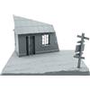 Diorama Di Casa Rurale In Scala 1/35, Modello Di Casa Danneggiata E Invecchiata