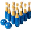 Set da Bowling in Legno Mini Gioco Leggero per Stanza Dei Giochi
