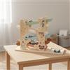 Gioco Forestale in Legno Tema Foresta Pista a 4 Livelli Educativo per Bambini
