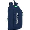 safta BENETTON GREEN - Mini zaino per uso quotidiano, ideale per bambini di diverse età, comodo e versatile, qualità e resistenza, 22 x 10 x 39 cm, Blu navy, M, Casual