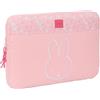 safta MIFFY FLORES - Custodia per laptop da 15,6", zaino ideale per bambini di diverse età, comoda e versatile, qualità e resistenza, 39,5 x 3,5 x 27,5 cm, rosa pallido, M, Casual