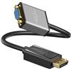 KabelDirekt - DisplayPort per adattatore VGA - 0,15m | 1920x1200/60Hz, adatto a tutte le schede grafiche con uscita DP per il collegamento con proiettori o monitor ingresso VGA