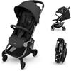 Maxi-Cosi Lara Select Passeggino Leggero da Viaggio, 0-22 kg, Edition Black | Passeggino Ultracompatto Cabin Size per Aereo, Leggero 7 kg, Dalla Nascita, Chiusura Automatica, Reclino Totale, Cestello 5kg