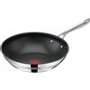 Tefal Jamie Oliver E3101925, Wok / Padella per saltati in padella, Acciaio inossidabile, Acciaio inossidabile, Titanio, Vetro, 250 °C
