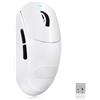 ATTACK SHARK Mouse da gioco wireless ATTACK SHARK X8 SE, ultraleggera (55g), sensore PAW3311, chip BK52820, 25.000 DPI, connettività BT/2.4G/USB-C, 80 milioni di click, batteria da 500mAh, driver per PC/Mac - Bianco + Grip antiscivolo - Bianco