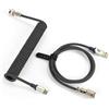MAMBASNAKE Cavo a spirale MAMBASNAKE C01Pro per tastiere, cavo USB-C avvolto per tastiere da gaming 8KHz, con rivestimento in nylon intrecciato, tipo C a USB-A, cavo USB-C per tastiere meccaniche, con connettore rimovibile per applicazioni aeronautiche …
