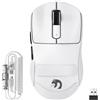 MAMBASNAKE M3, mouse da gioco wireless super leggera da 39g, con cavo a spirale, sensore PixArt PAW3395PRO, fino a 40000 DPI, connessione wireless BT/2.4G o cablata, interruttore microfonico per 100 milioni di click, compatibile con PC/Xbox/PS/Mac …
