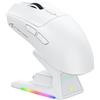 ATTACK SHARK Mouse da gioco ATTACK SHARK X1 con touchpad, base di ricarica RGB, sensore da gioco PixArt PAW3395PRO, mouse da gioco wireless/cablato BT/2.4G, 40000 DPI, mouse superleggero da 53g per Win11/Xbox/PS/Mac (bianco)