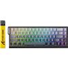 ATTACK SHARK Tastiera da gaming ATTACK SHARK X68 HE, 8000Hz, con risposta rapida, precisione di 0,01mm, tastiera RGB da 60% con interruttori magnetici, cablata, regolabile, con feedback tattile, compatibile con PC/Mac, design "Mondnacht"