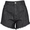 Urban Classics Pantaloni da donna in denim, Pantaloncini, Donna, Nero/Verde (Bk/Lgr), 42