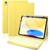 typecase Custodia per tastiera Folio per iPad 10a generazione 11 (2022) e iPad 11a (A16, 2025), tastiera magnetica wireless staccabile, retroilluminazione a 7 colori, sottile e leggera, portamatite