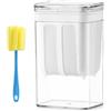 PETERMALLON Colino per yogurt greco in acciaio inox a maglia fine, con sacchetto a maglia fine e coperchio per filtrare succhi di frutta e latte (bianco, 1100 ml)