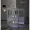 Azzurra Design Lettino Evolutivo Glam Lux Uno X 9 Con Cromoterapia - Tessile Glam Luce : Colore - Bianco
