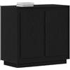vidaXL Credenza Rovere Nero 80 x 40 x 75 cm Legno Multistrato, Mobile Sideboard per Sala da Pranzo, unità di Stoccaggio Rettangolare, Design Funzionale e Chic