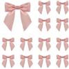 QUARKZMAN 30Pz Pre-Annodati Mini Fiocco di Nastro 4.5 Fascette Twist Fiocchetti Regalo Raso Multicolori Piccoli per Artigianato Caramelle Decorazioni Natalizi Feste Sacchetti, Rosa Tenue