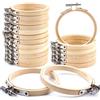 VEUWOLM 20 Pezzi Telaio da Ricamo, Bambù Cerchi da Ricamo 8 cm Croce Ricamo Hoops Piccoli Telai Circolari in bambù per Cucito a Mano Decorazione e Progetti Fai da Te e Cucito