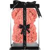 Rose Teddy Bear Orsacchiotto di rosa orso rosa per le donne della mamma regali delle sue ragazze della madre orsacchiotto di rosa fatto a mano rosa san valentino regali di compleanno orso rosa scatola (pesca)