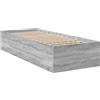 vidaXL Giroletto Grigio Sonoma 90x190 cm in Legno Multistrato, Letto, arredo Camera da Letto, Struttura Letto, Mobile Camera da Letto, Telaio Letto
