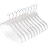 Mainetti Appendini per Abiti Bretellati, Scamiciati, Grucce Salvaspazio, con Notches in Gomma Antiscivolo, per Camicie, Costumi da Bagno, Lingerie, Set 10 pezzi, Bianco Lucido, Gancio Zincato, 38cm