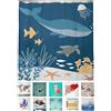 arteneur Tenda da Doccia Antimuffa 180x200cm Blu Acquatico | Tessuto riciclato, OEKO-TEX 100, lavabile 40°C, oscurante, impermeabile, orlo appesantito, con 12 anelli riciclati