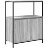 vidaXL Mobile da Bagno con Ripiani Grigio Sonoma 76,5x35x95 cm