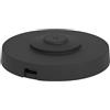 EGLO Stazione di ricarica singola, pad di ricarica singolo, per lampade | da tavolo per esterni della serie Ponente, caricatore con cavo di ricarica USB-C, plastica nera, diametro 8 cm