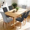 Alishomtll Set di 6 coprisedia per sedie, sedie basculanti, rimovibili, per sala da pranzo, cucina, ristorante, hotel, banchetti (4 grigio scuro + 2 grigio chiaro)