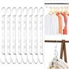 Baxcdyswe 8 Pezzi Grucce, Magici Organizer Armadio, Appendini Armadio, Appendiabiti Metallo, Appendiabiti Antiscivolo Interno per Jeans Pantaloni Camicie