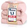 WAVVE Piumino Letto Matrimoniale 4 Stagioni 220x240 - Piumone Autunnale Invernale 220 x 240 cm - Coperta Trapunta 240x220 di Microfibra Sintetico, Rosa