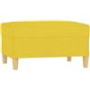 vidaXL Poggiapiedi Giallo Chiaro 70x55x41 cm in Tessuto