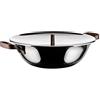 Alessi edo | PU308 - Wok in Trilamina con Coperchio in Acciaio Inox, Manici e Pomolo in Acciaio Inox con Rivestimento in PVD, Marrone