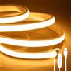 ShineBurky Striscia LED COB Neon 2 Metri Bianco Caldo 3000K Regolabile | 5V USB Impermeabile IP67 CRI93+ Strisce Luci LED Flessibile Con Funzione Memoria per Vetrina Scala Cucina Camera da Letto
