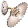 Ferroluce Retrò Applique Classica Orientabile L'Aquila Ottone E Ceramica Decorato 1 Luce E27